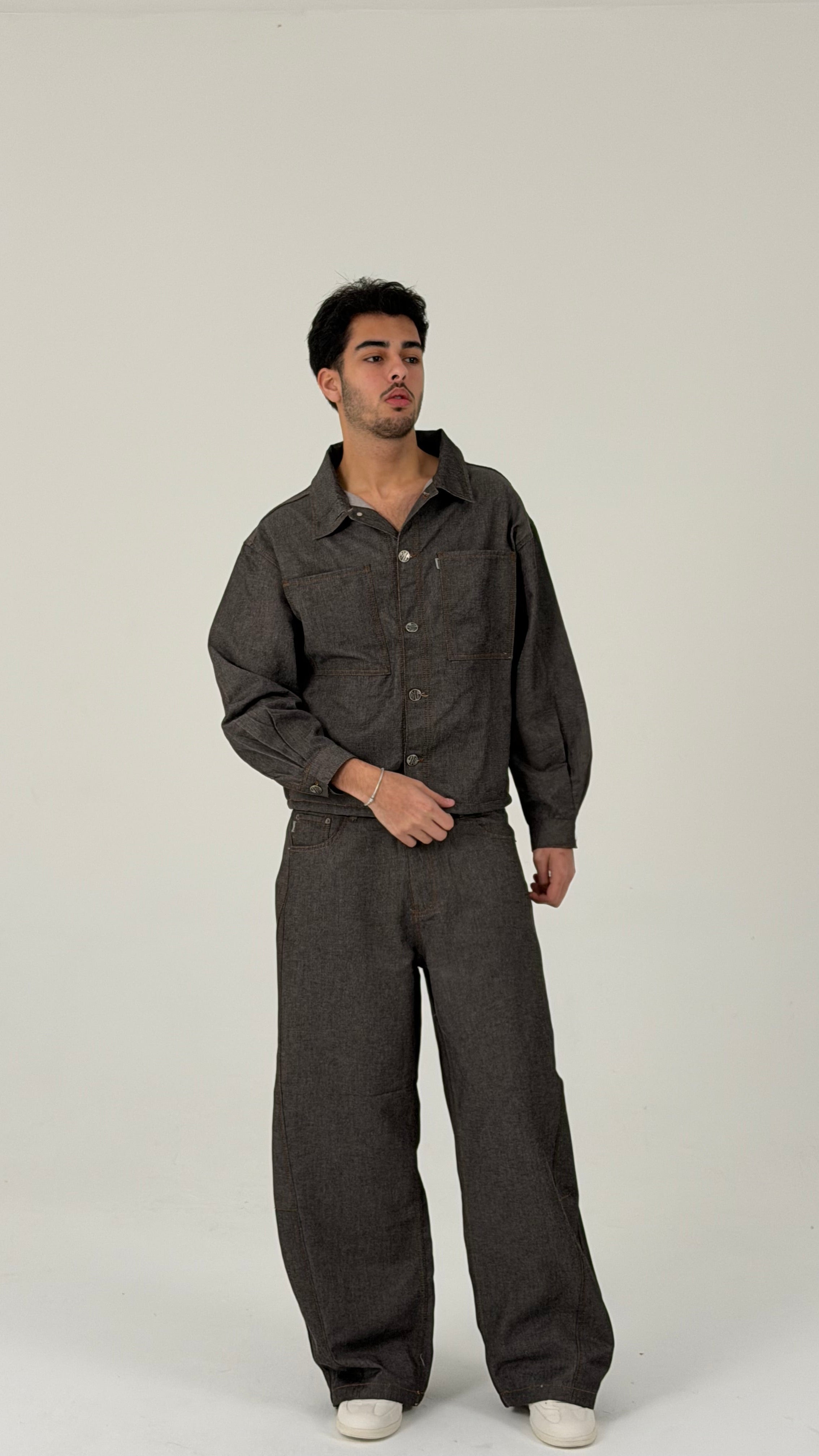 Brown Minimal Utility Jacket