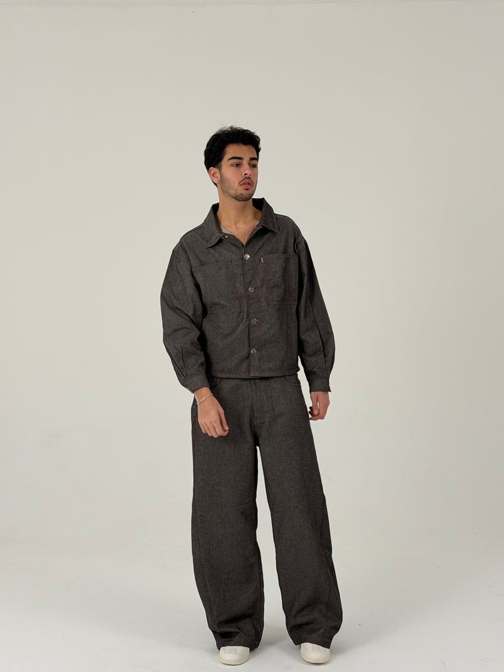Brown Minimal Utility Jacket