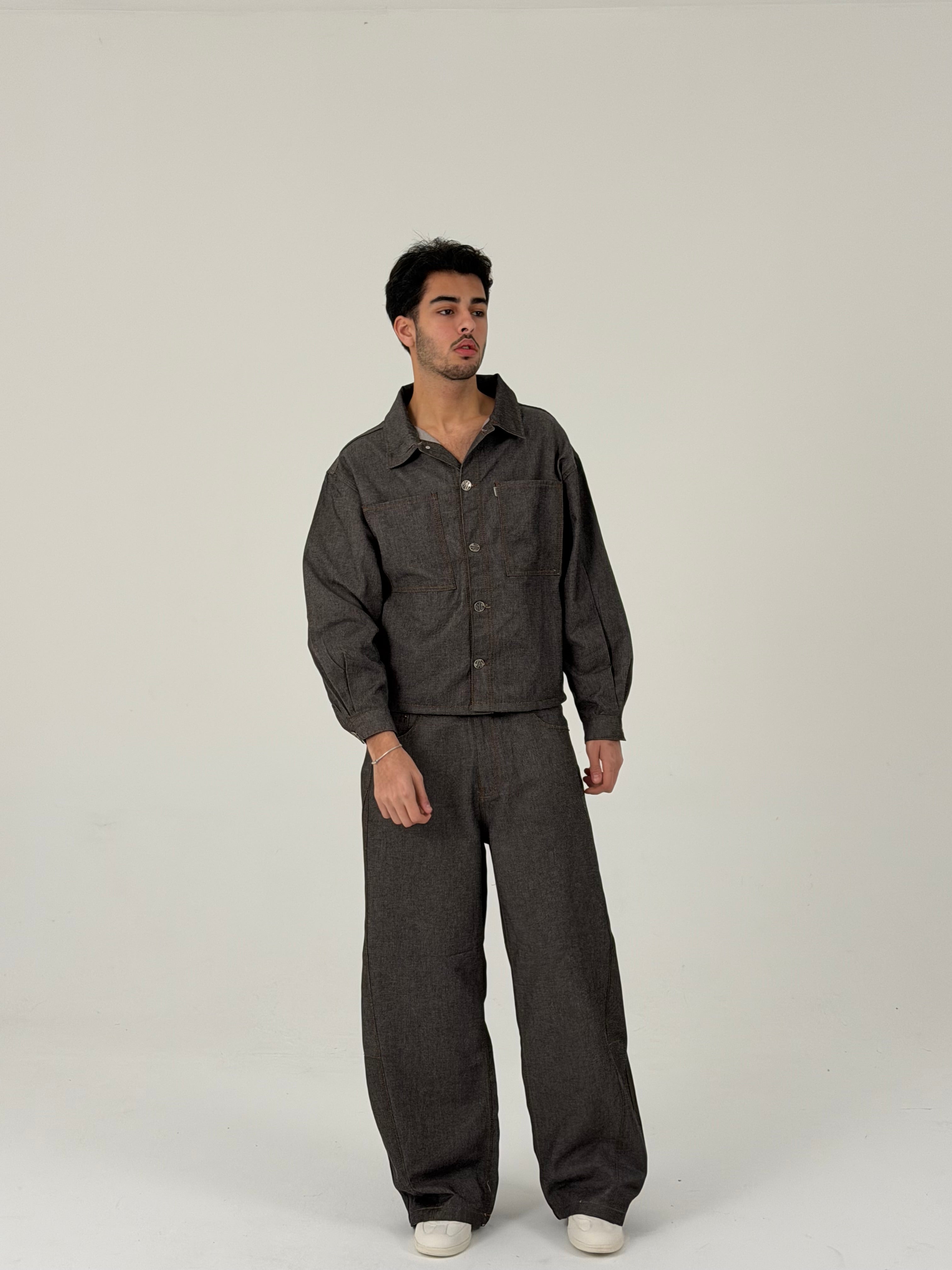 Brown Minimal Utility Jacket