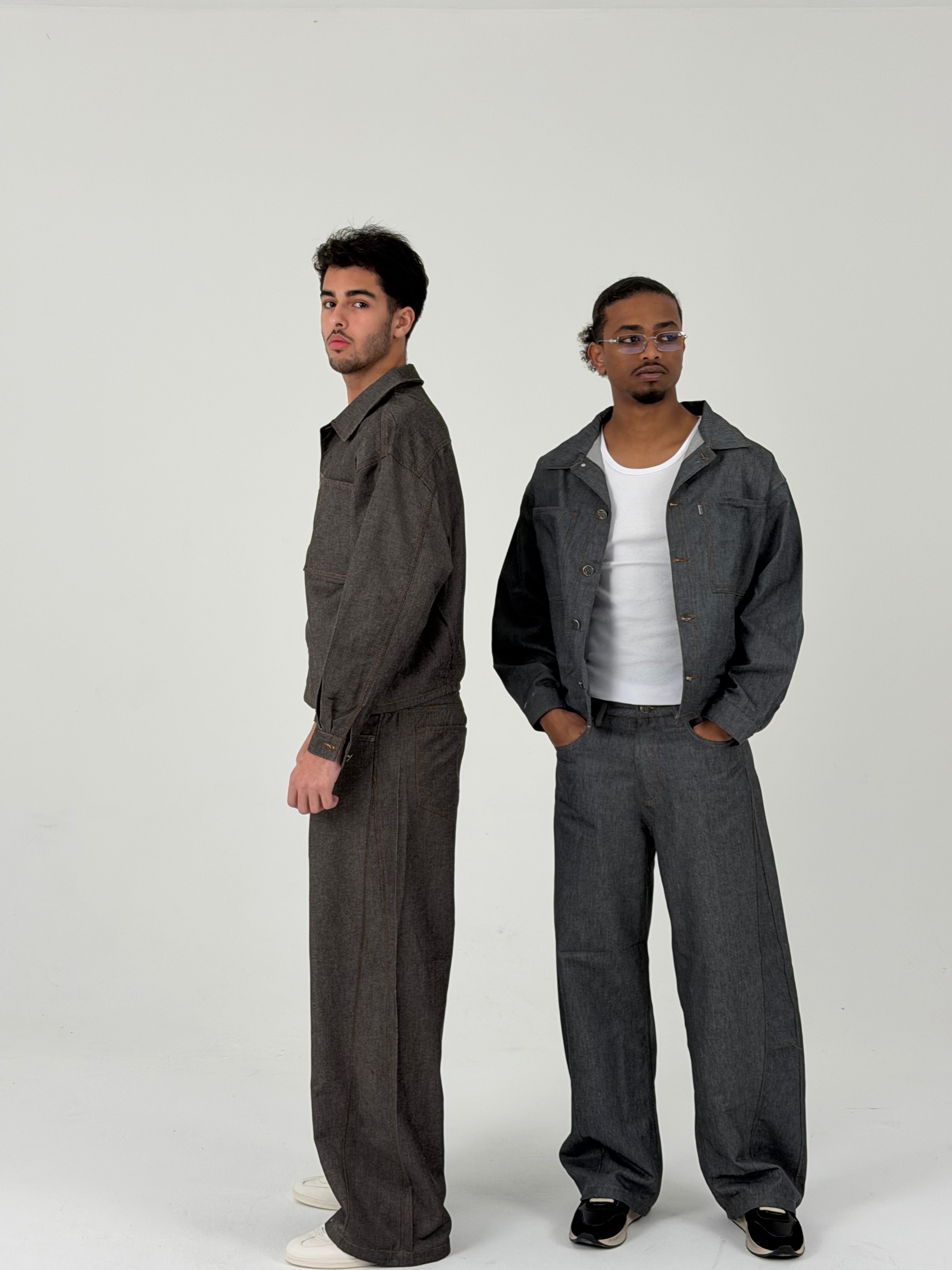 Gray Minimal Utility Jacket