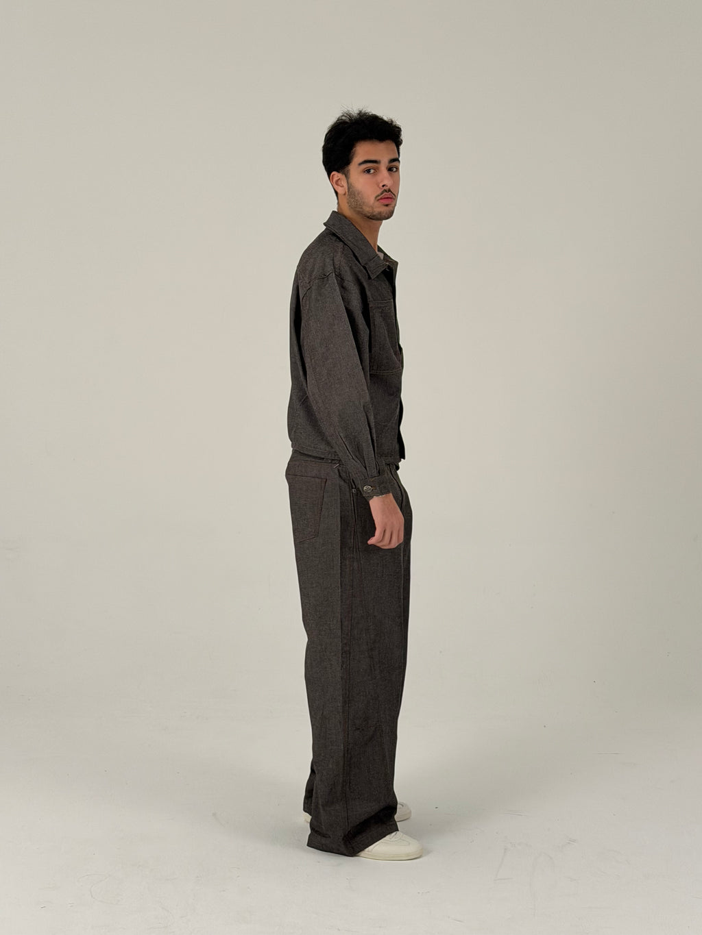 Brown Minimal Utility Jacket