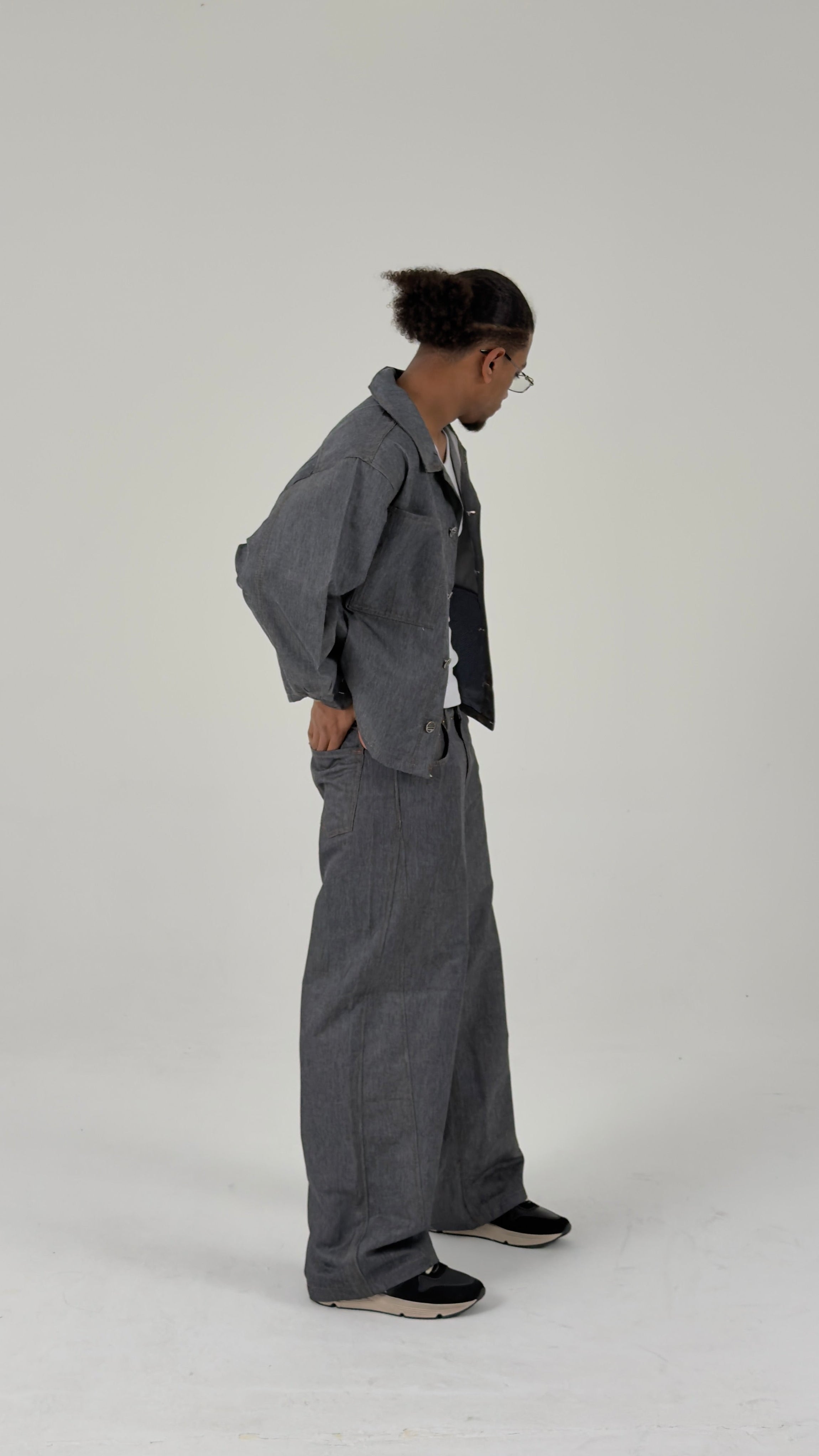 Gray Minimal Utility Jacket