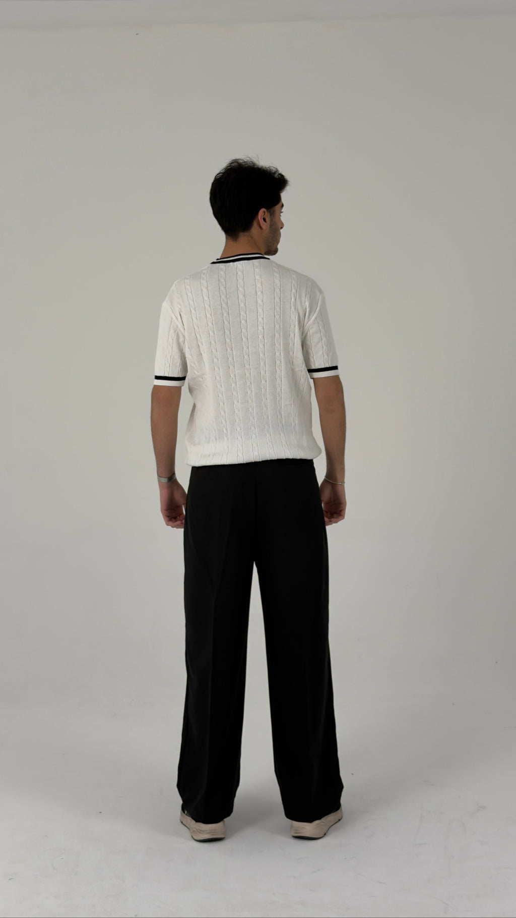 Pique Crewneck with Contrast Trim