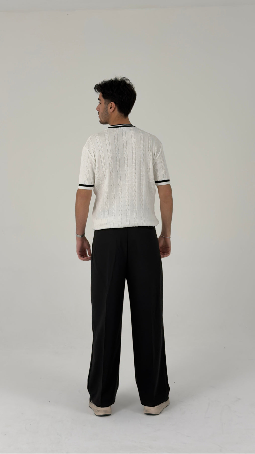 Pique Crewneck with Contrast Trim