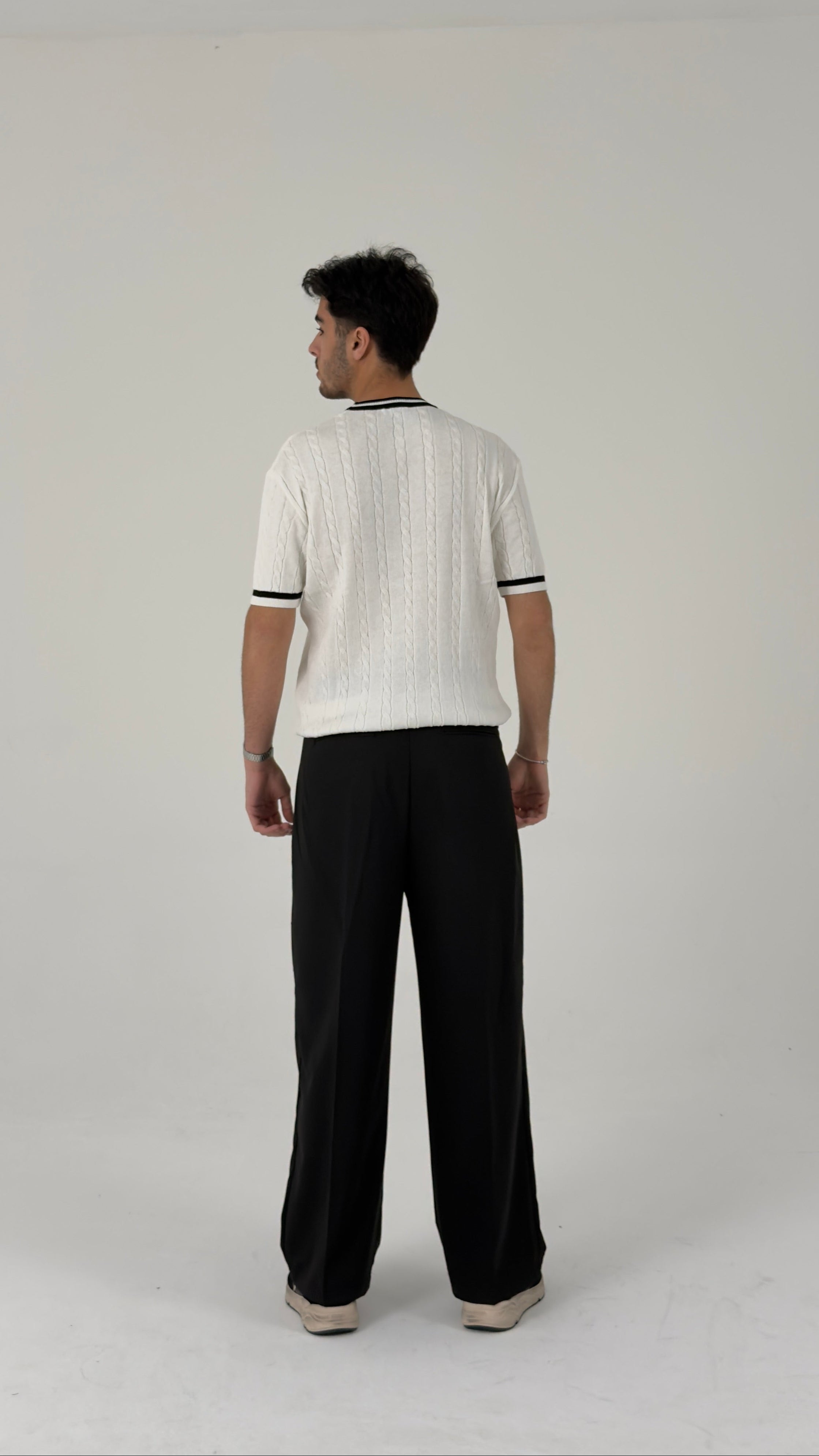 Pique Crewneck with Contrast Trim