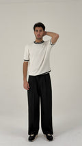Pique Crewneck with Contrast Trim