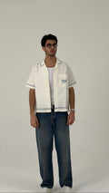 White camp shirt