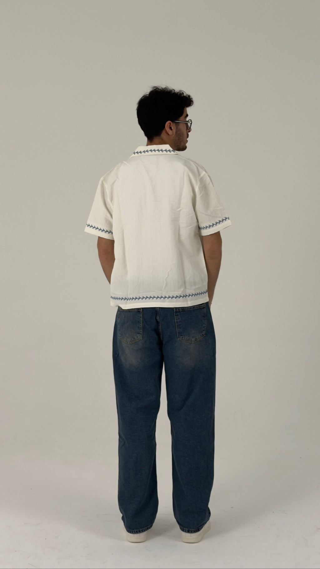 White camp shirt