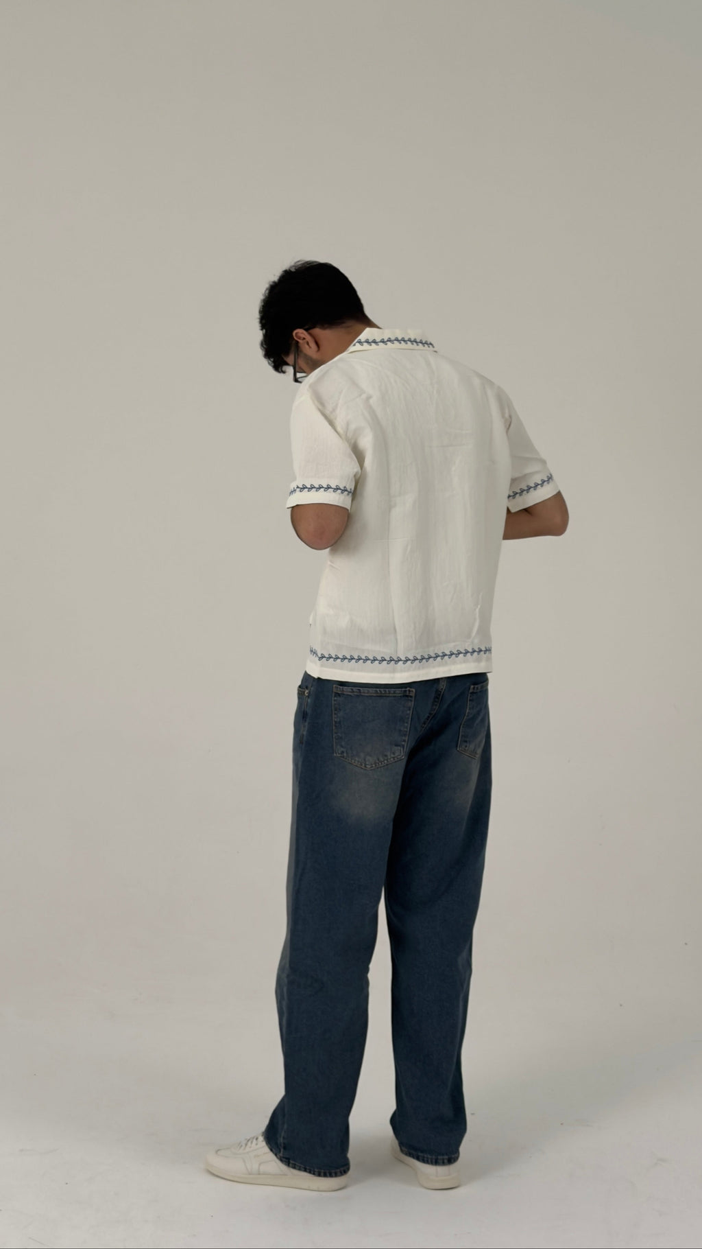 White camp shirt